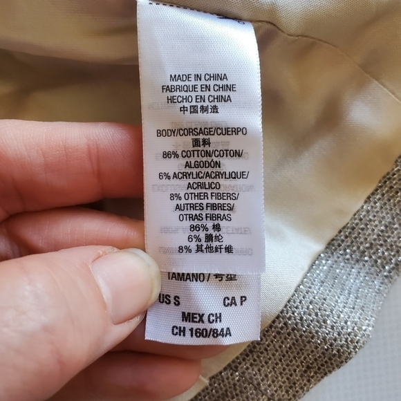 7492 * Juicy Couture Mica Metallic Blazer Jacket Silver Size S - Picture 4 of 14